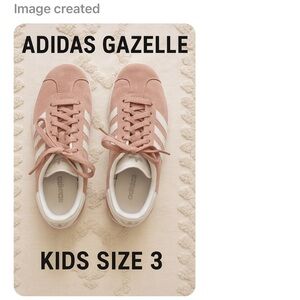 Adidas Gazelle Kids Sneakers - Soft Pink and White